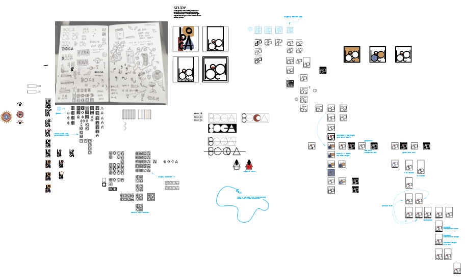 A screenshot of my Illustrator artboard during the logo creation process